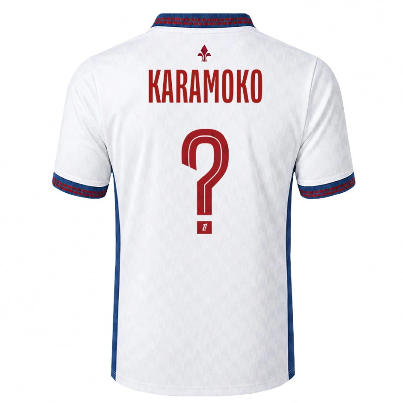 Danxen Barn Ibrahim Karamoko #0 Röd Vit Blå Bortatröja Matchtröjor 2026/27 Tröjor T-Tröja
