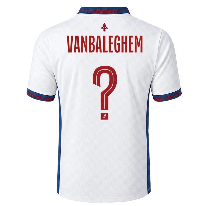 Danxen Barn Valentin Vanbaleghem #0 Röd Vit Blå Bortatröja Matchtröjor 2026/27 Tröjor T-Tröja