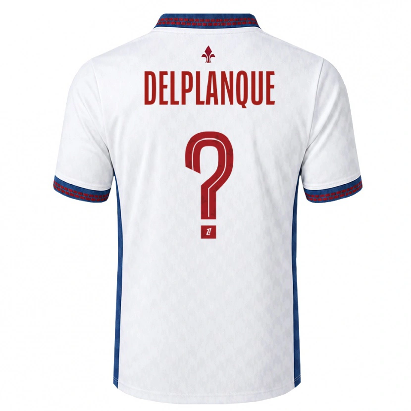 Danxen Barn Gaël Delplanque #0 Röd Vit Blå Bortatröja Matchtröjor 2026/27 Tröjor T-Tröja