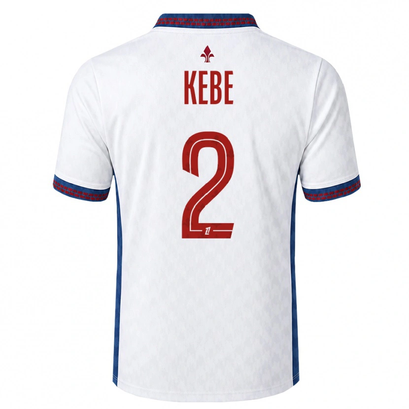 Danxen Barn Hamadi Kebe #2 Röd Vit Blå Bortatröja Matchtröjor 2026/27 Tröjor T-Tröja