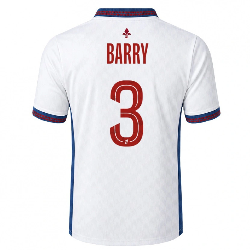 Danxen Barn Léo Barry #3 Röd Vit Blå Bortatröja Matchtröjor 2026/27 Tröjor T-Tröja
