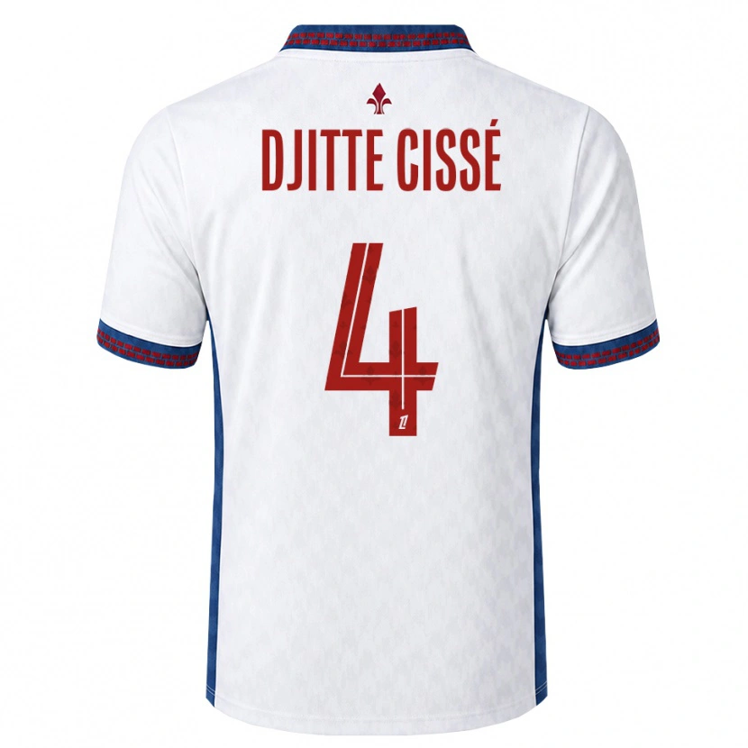 Danxen Barn Babacar Djitte Cissé #4 Röd Vit Blå Bortatröja Matchtröjor 2026/27 Tröjor T-Tröja