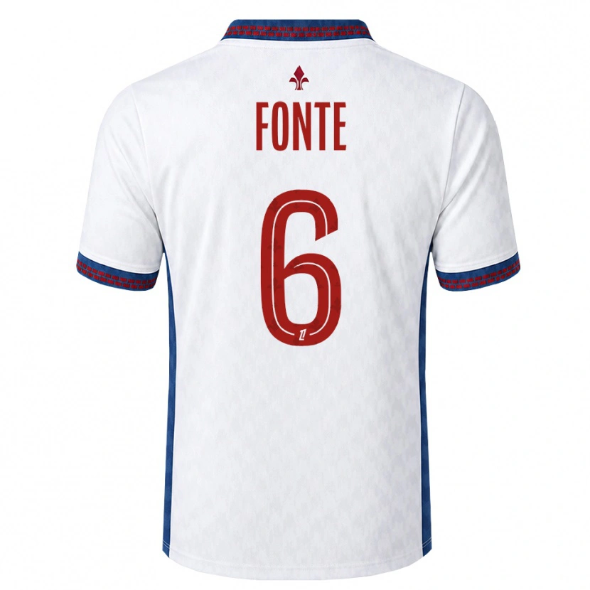 Danxen Barn Jose Fonte #6 Röd Vit Blå Bortatröja Matchtröjor 2026/27 Tröjor T-Tröja