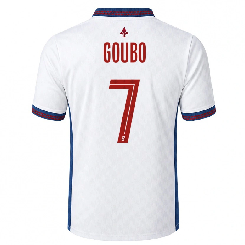 Danxen Barn Antoine Goubo #7 Röd Vit Blå Bortatröja Matchtröjor 2026/27 Tröjor T-Tröja