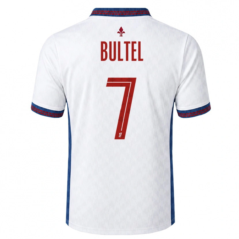 Danxen Barn Ludivine Bultel #7 Röd Vit Blå Bortatröja Matchtröjor 2026/27 Tröjor T-Tröja