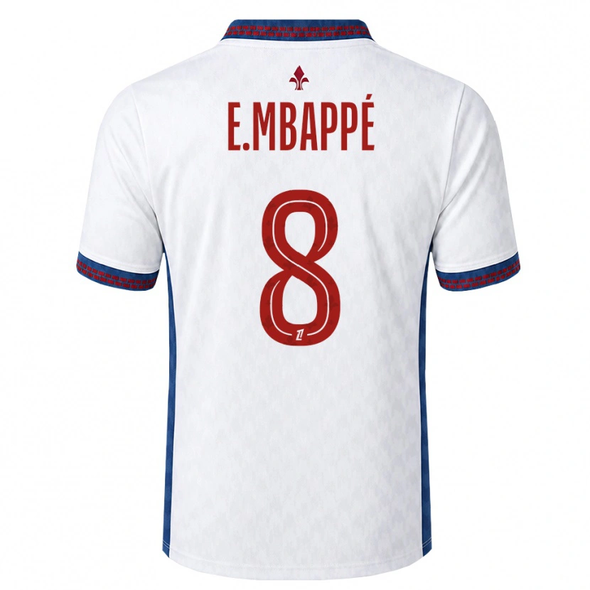 Danxen Barn Ethan Mbappé #8 Röd Vit Blå Bortatröja Matchtröjor 2026/27 Tröjor T-Tröja