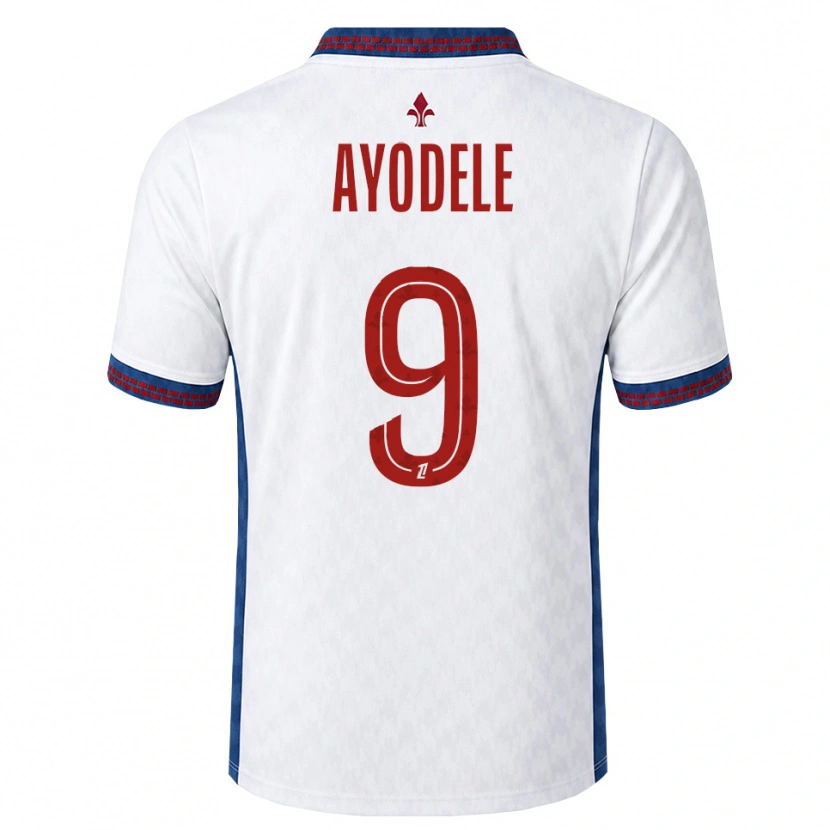 Danxen Barn Adeshina Ayodele #9 Röd Vit Blå Bortatröja Matchtröjor 2026/27 Tröjor T-Tröja