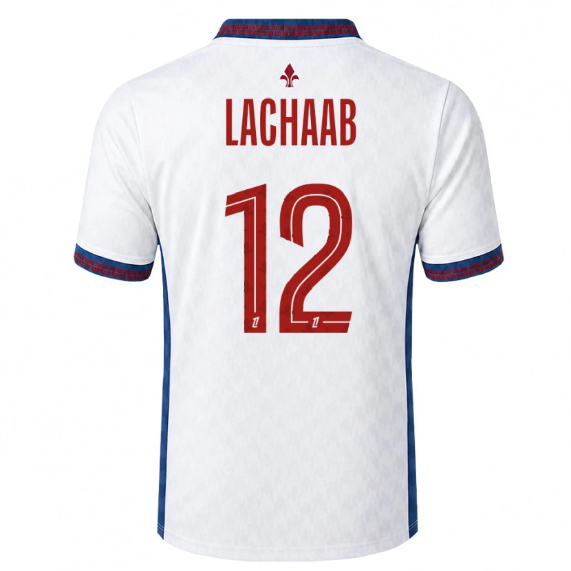 Danxen Barn Younes Lachaab #12 Röd Vit Blå Bortatröja Matchtröjor 2026/27 Tröjor T-Tröja