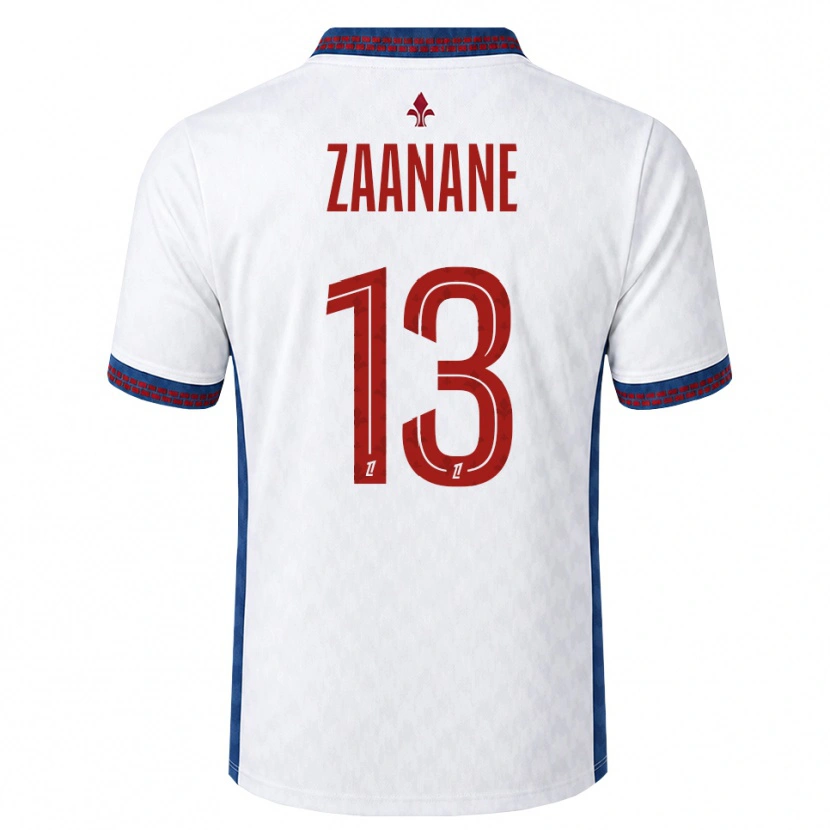 Danxen Barn Hacène Zaanane #13 Röd Vit Blå Bortatröja Matchtröjor 2026/27 Tröjor T-Tröja