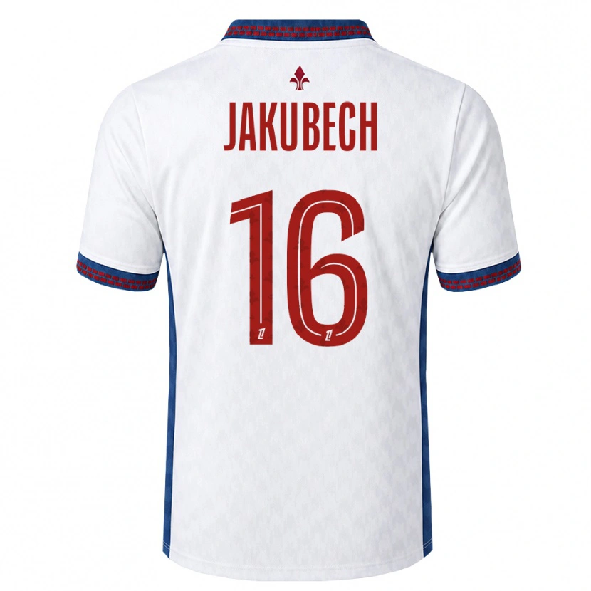 Danxen Barn Adam Jakubech #16 Röd Vit Blå Bortatröja Matchtröjor 2026/27 Tröjor T-Tröja
