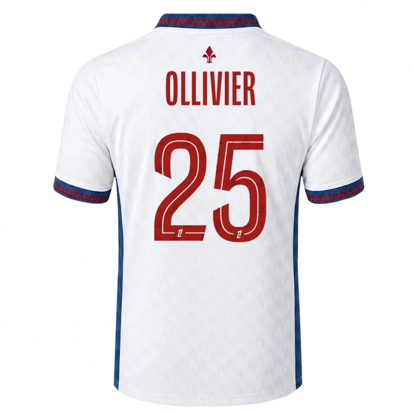 Danxen Barn Agathe Ollivier #25 Röd Vit Blå Bortatröja Matchtröjor 2026/27 Tröjor T-Tröja