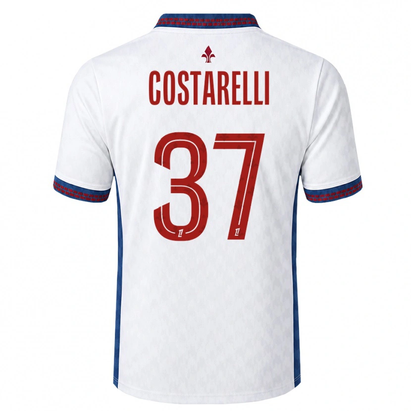 Danxen Barn Morgan Costarelli #37 Röd Vit Blå Bortatröja Matchtröjor 2026/27 Tröjor T-Tröja