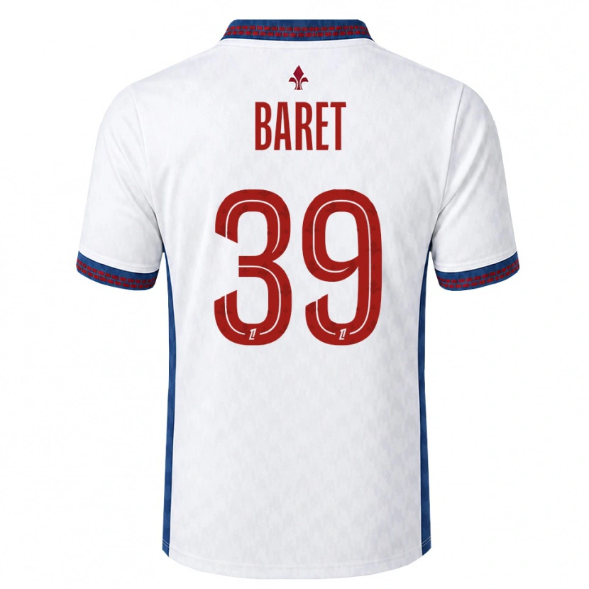 Danxen Barn Lilian Baret #39 Röd Vit Blå Bortatröja Matchtröjor 2026/27 Tröjor T-Tröja