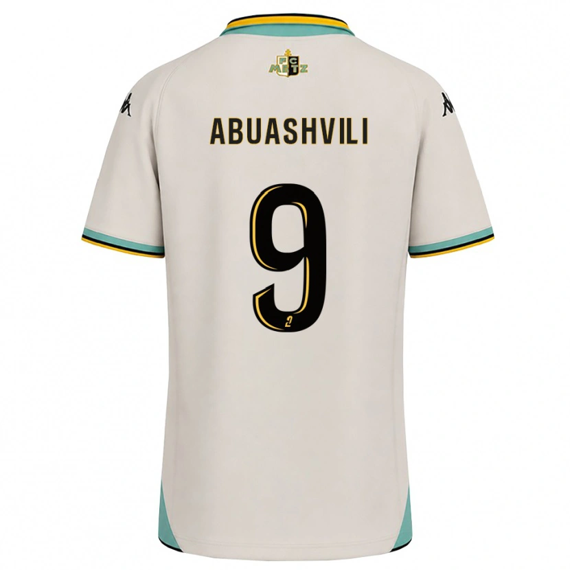 Danxen Barn Giorgi Abuashvili #9 Blommande Vit Svart Bortatröja Matchtröjor 2026/27 Tröjor T-Tröja