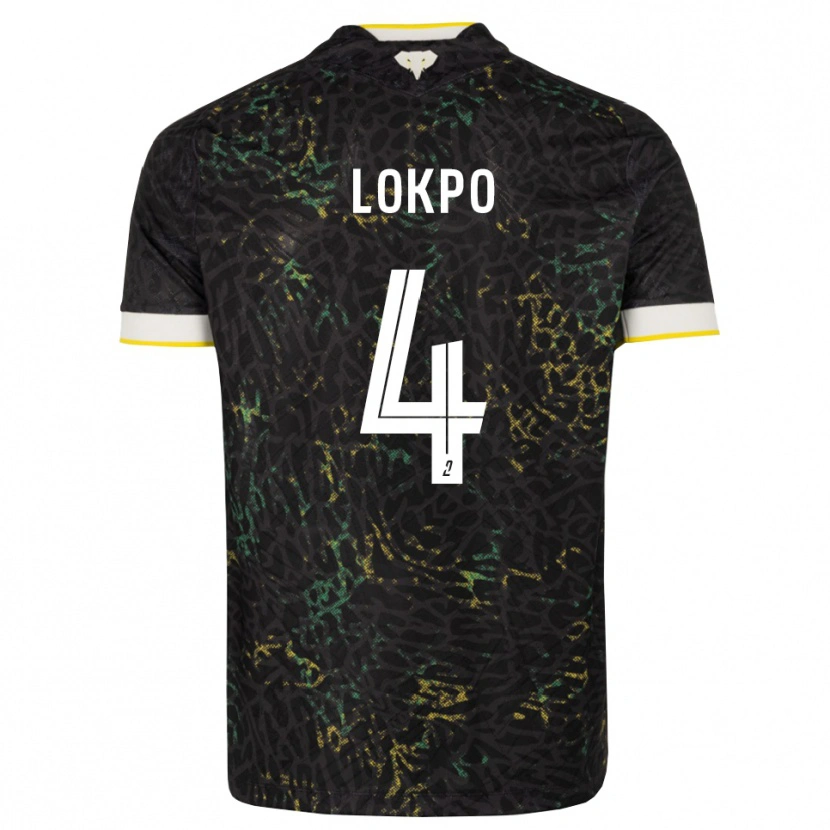 Danxen Barn Romaric Lokpo #4 Svart Vit Gul Bortatröja Matchtröjor 2026/27 Tröjor T-Tröja
