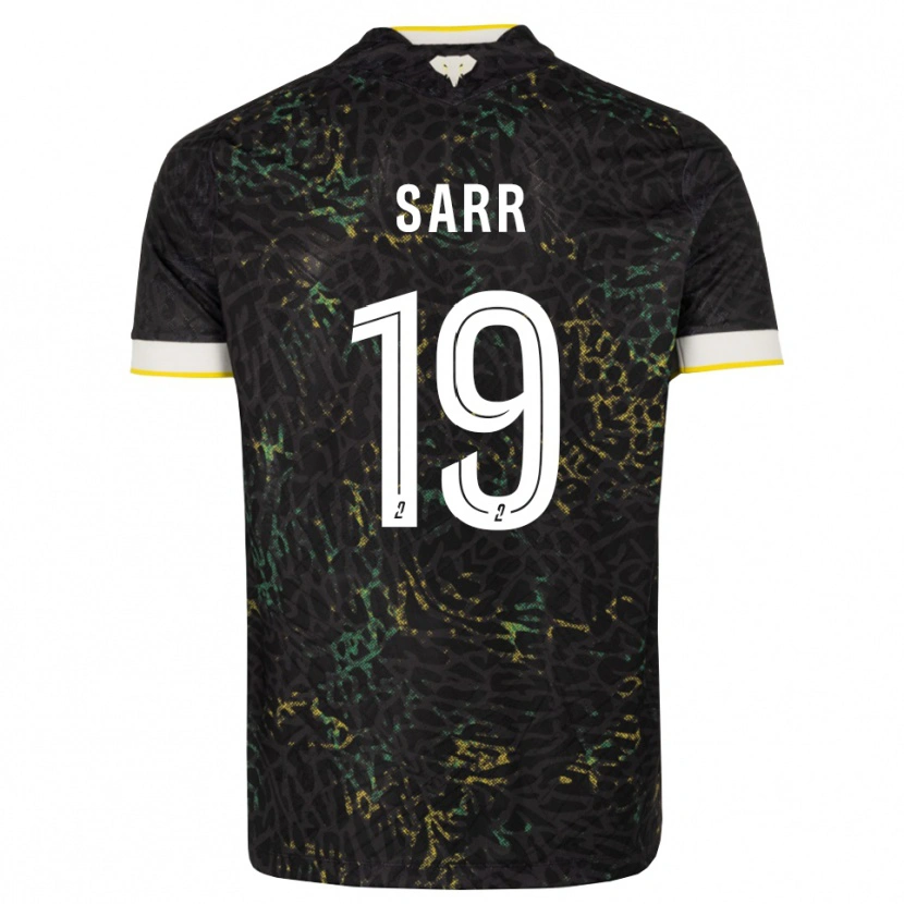 Danxen Barn Ahmadou Sarr #19 Svart Vit Gul Bortatröja Matchtröjor 2026/27 Tröjor T-Tröja
