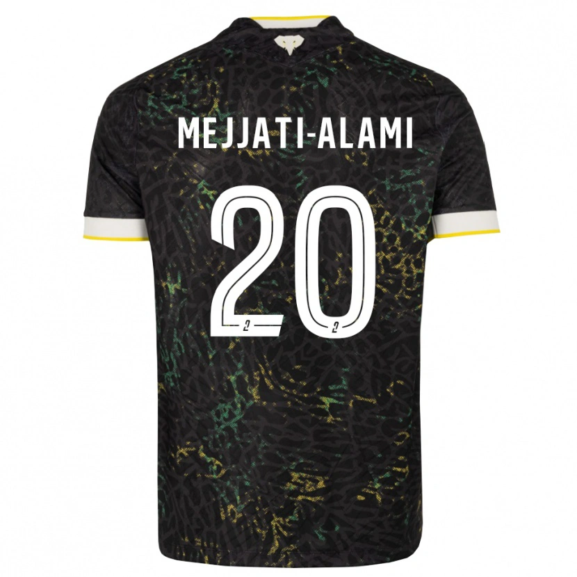 Danxen Barn Maxime Mejjati-Alami #20 Svart Vit Gul Bortatröja Matchtröjor 2026/27 Tröjor T-Tröja