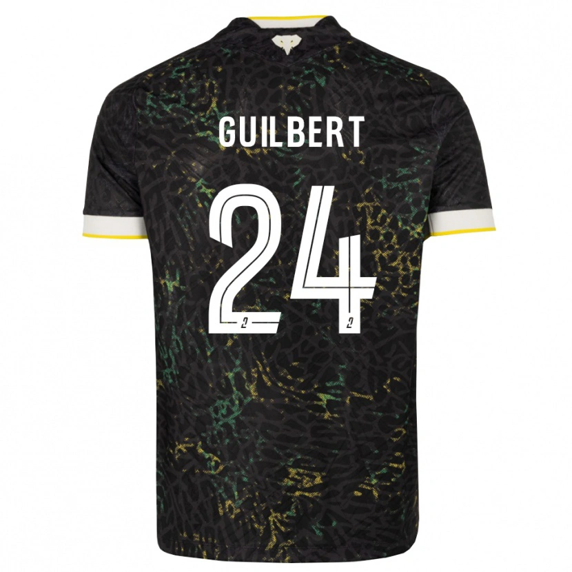 Danxen Barn Frédéric Guilbert #24 Svart Vit Gul Bortatröja Matchtröjor 2026/27 Tröjor T-Tröja