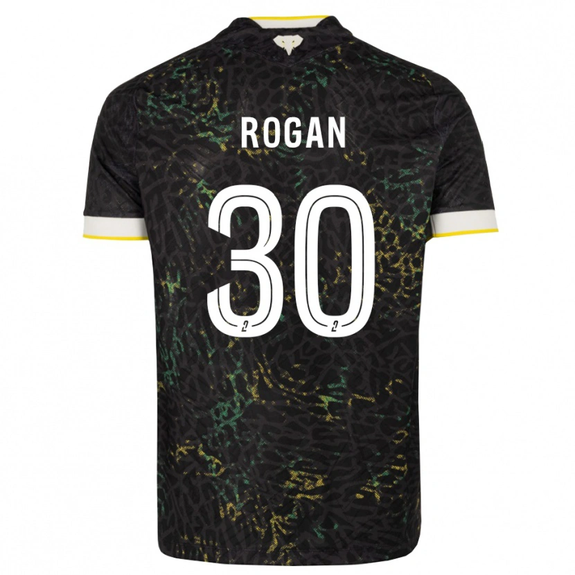 Danxen Barn Manja Rogan #30 Svart Vit Gul Bortatröja Matchtröjor 2026/27 Tröjor T-Tröja
