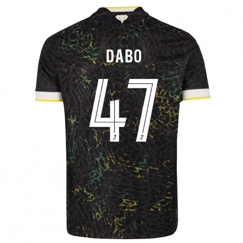 Danxen Barn Moustapha Dabo #47 Svart Vit Gul Bortatröja Matchtröjor 2026/27 Tröjor T-Tröja