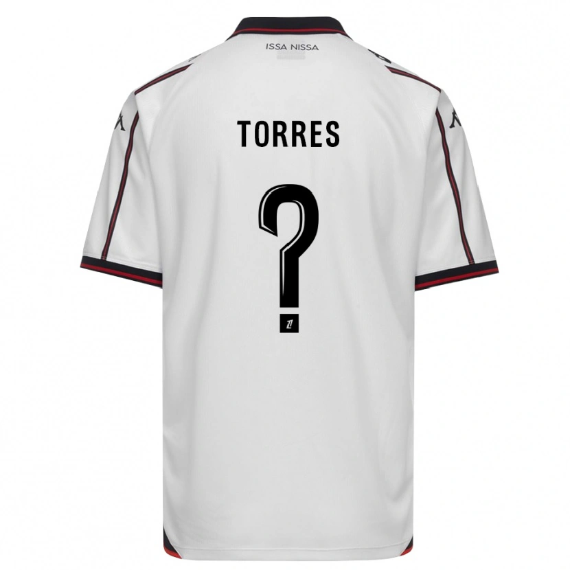 Danxen Barn Rossé Torres #0 Svart Vit Bortatröja Matchtröjor 2026/27 Tröjor T-Tröja