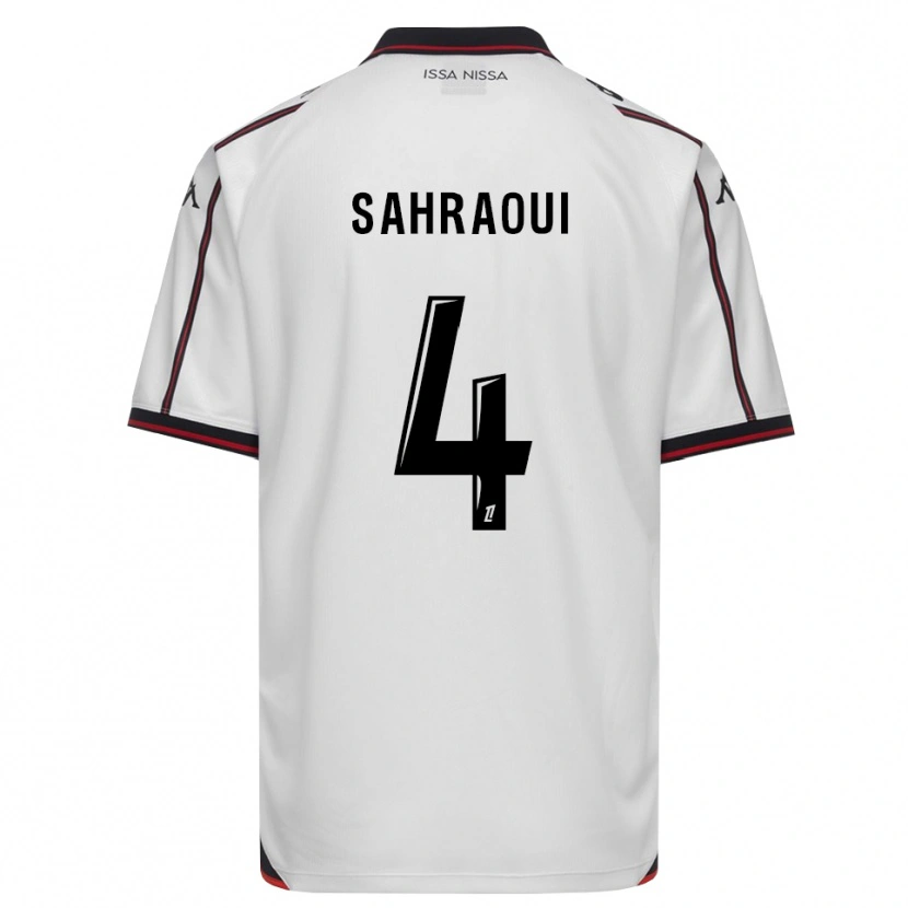 Danxen Barn Elias Sahraoui #4 Svart Vit Bortatröja Matchtröjor 2026/27 Tröjor T-Tröja