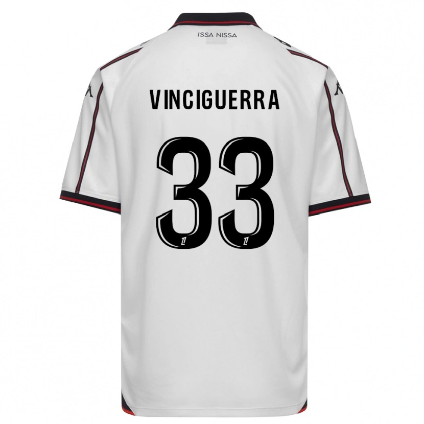 Danxen Barn Pauline Vinciguerra #33 Svart Vit Bortatröja Matchtröjor 2026/27 Tröjor T-Tröja