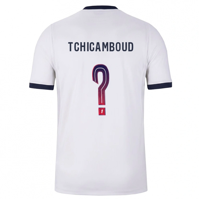 Danxen Barn Queyrell Tchicamboud #0 Vit Svart Röd Bortatröja Matchtröjor 2026/27 Tröjor T-Tröja