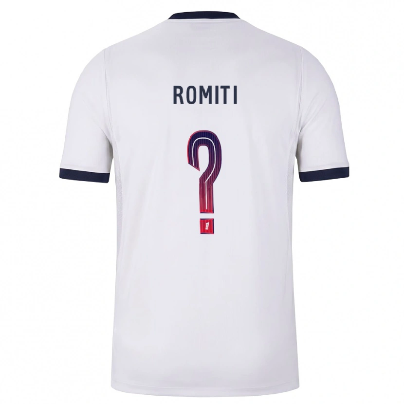 Danxen Barn Olivia Romiti #0 Vit Svart Röd Bortatröja Matchtröjor 2026/27 Tröjor T-Tröja