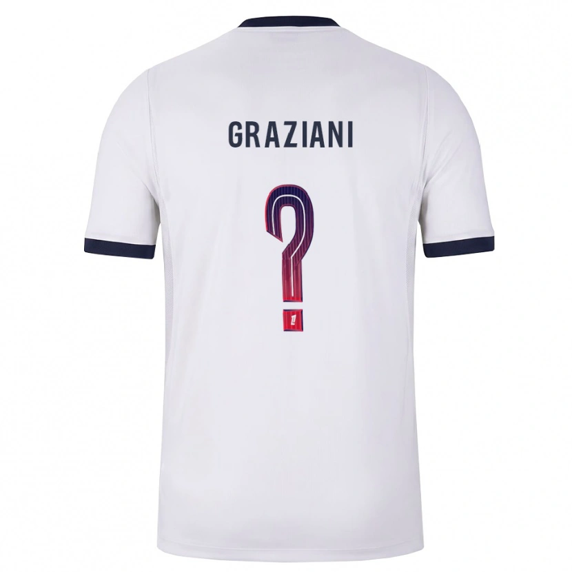 Danxen Barn Ornella Graziani #0 Vit Svart Röd Bortatröja Matchtröjor 2026/27 Tröjor T-Tröja