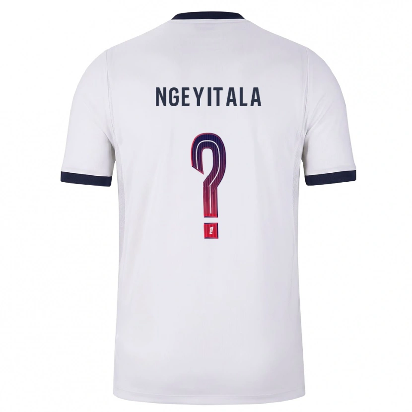 Danxen Barn Aurélien Ngeyitala #0 Vit Svart Röd Bortatröja Matchtröjor 2026/27 Tröjor T-Tröja