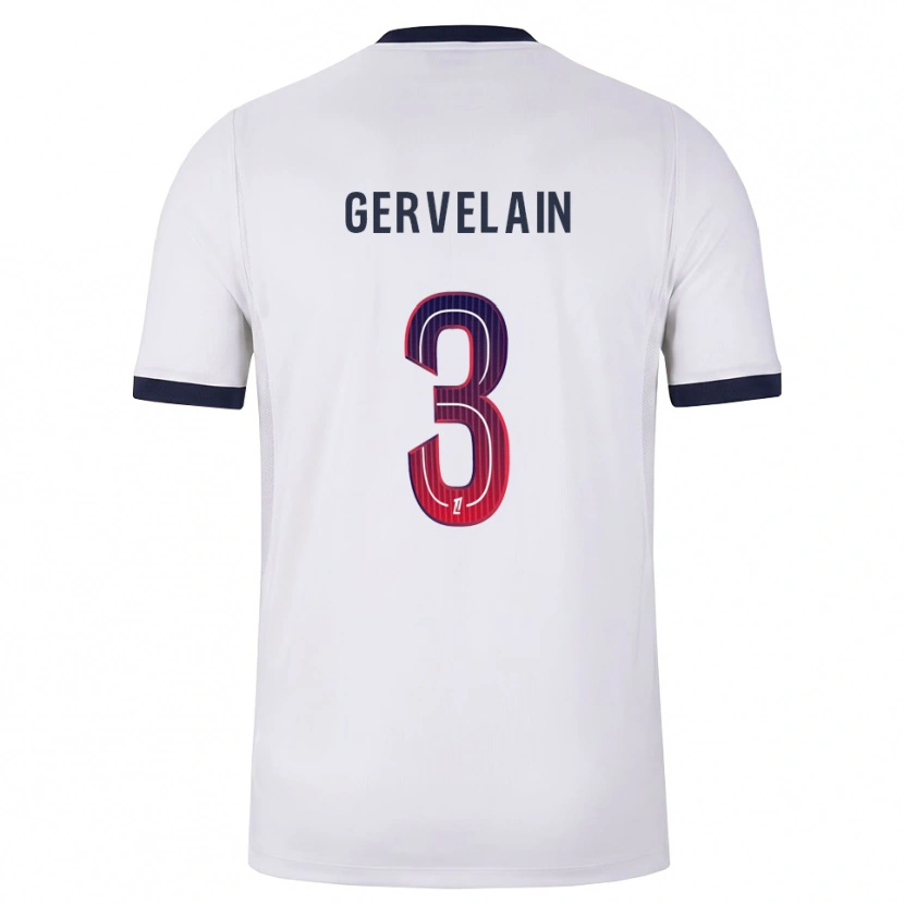 Danxen Barn Jordan Gervelain #3 Vit Svart Röd Bortatröja Matchtröjor 2026/27 Tröjor T-Tröja