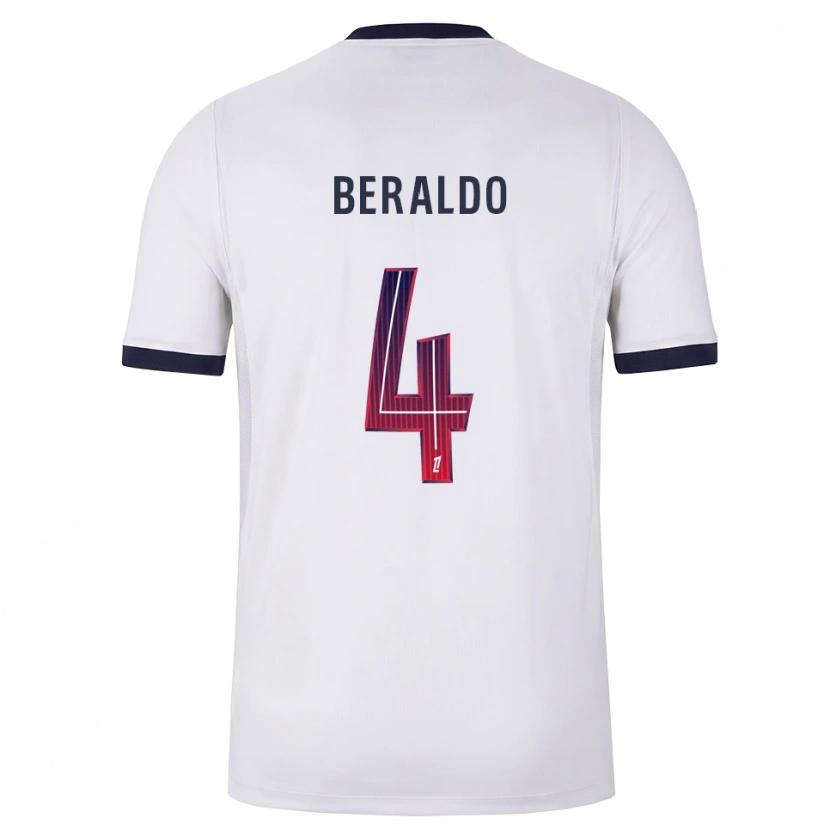 Danxen Barn Lucas Beraldo #4 Vit Svart Röd Bortatröja Matchtröjor 2026/27 Tröjor T-Tröja