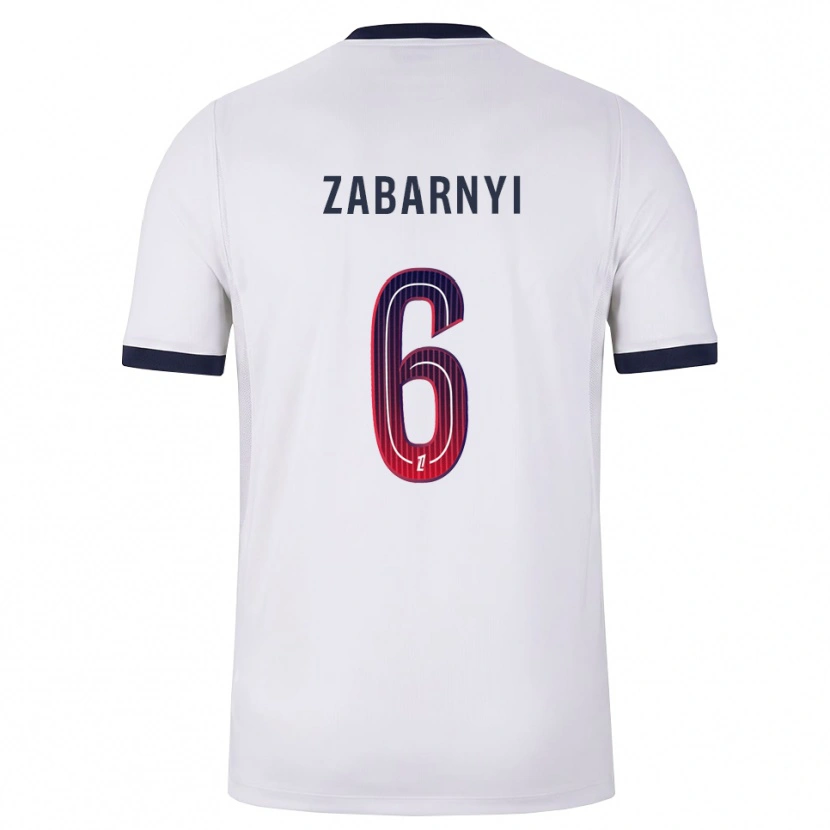 Danxen Barn Ilya Zabarnyi #6 Vit Svart Röd Bortatröja Matchtröjor 2026/27 Tröjor T-Tröja