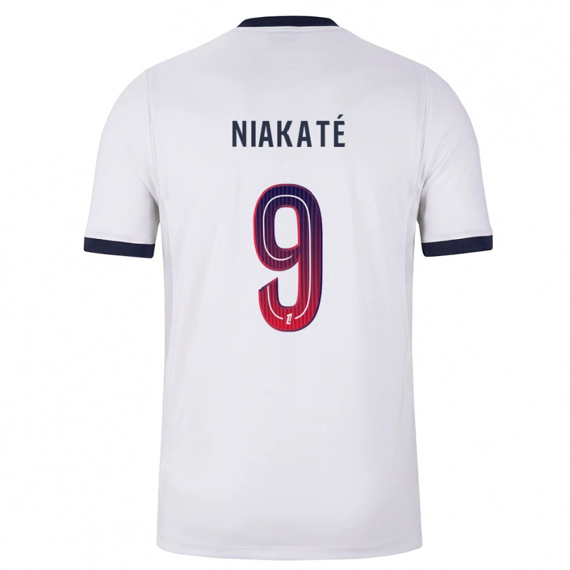 Danxen Barn Maoula Niakaté #9 Vit Svart Röd Bortatröja Matchtröjor 2026/27 Tröjor T-Tröja