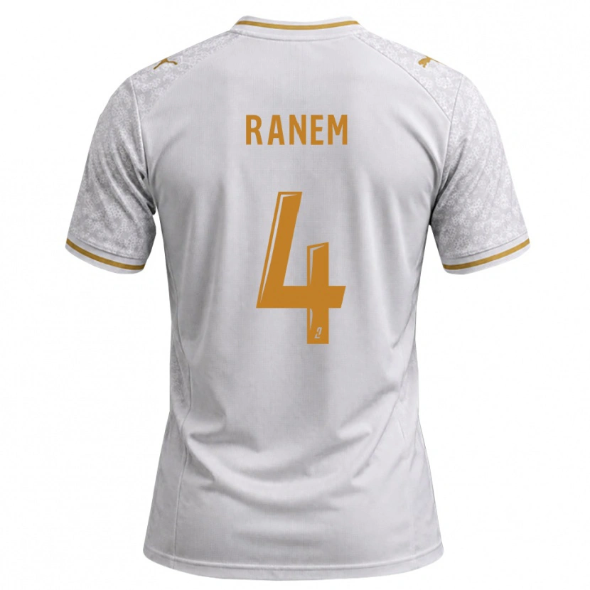Danxen Barn Nassim Ranem #4 Vit Grå Guldbrun Bortatröja Matchtröjor 2026/27 Tröjor T-Tröja