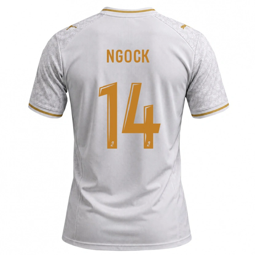Danxen Barn Monique Ngock #14 Vit Grå Guldbrun Bortatröja Matchtröjor 2026/27 Tröjor T-Tröja