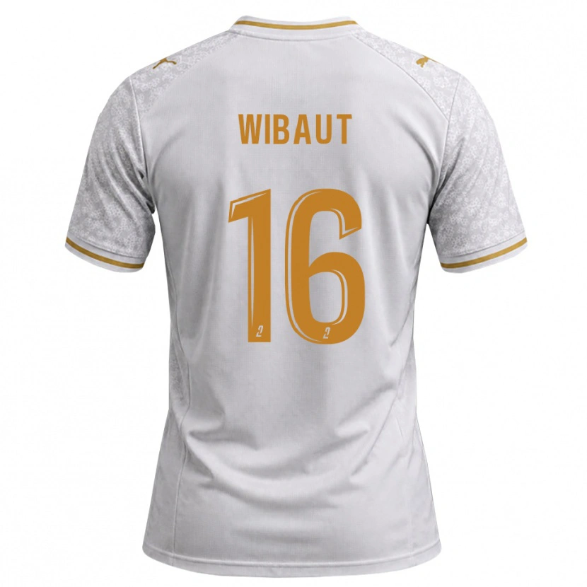 Danxen Barn Clara Wibaut #16 Vit Grå Guldbrun Bortatröja Matchtröjor 2026/27 Tröjor T-Tröja