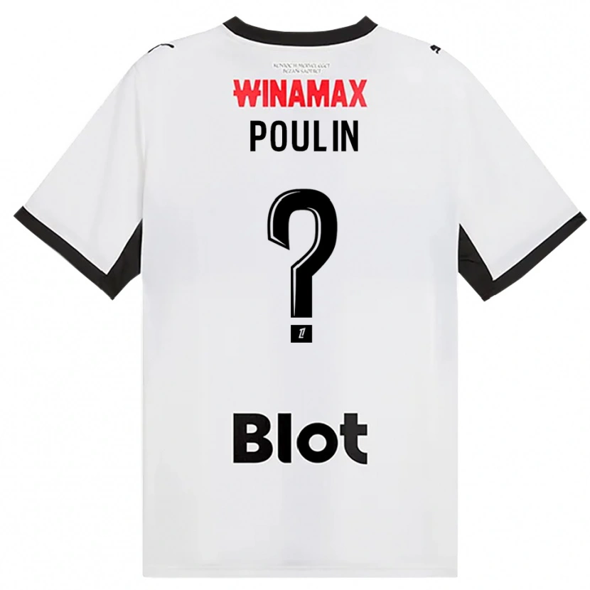 Danxen Barn Liam Poulin #0 Svart Vit Röd Bortatröja Matchtröjor 2026/27 Tröjor T-Tröja
