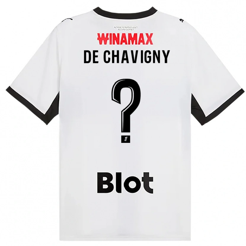 Danxen Barn Melric De Chavigny #0 Svart Vit Röd Bortatröja Matchtröjor 2026/27 Tröjor T-Tröja