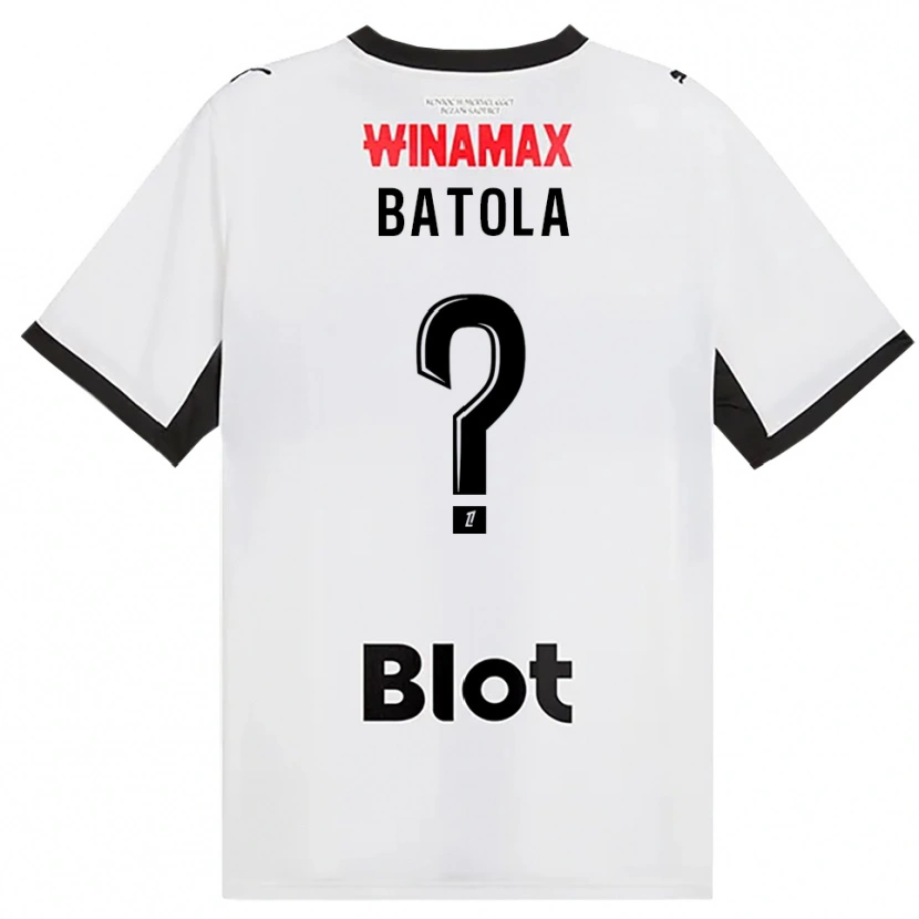 Danxen Barn Yann Batola #0 Svart Vit Röd Bortatröja Matchtröjor 2026/27 Tröjor T-Tröja