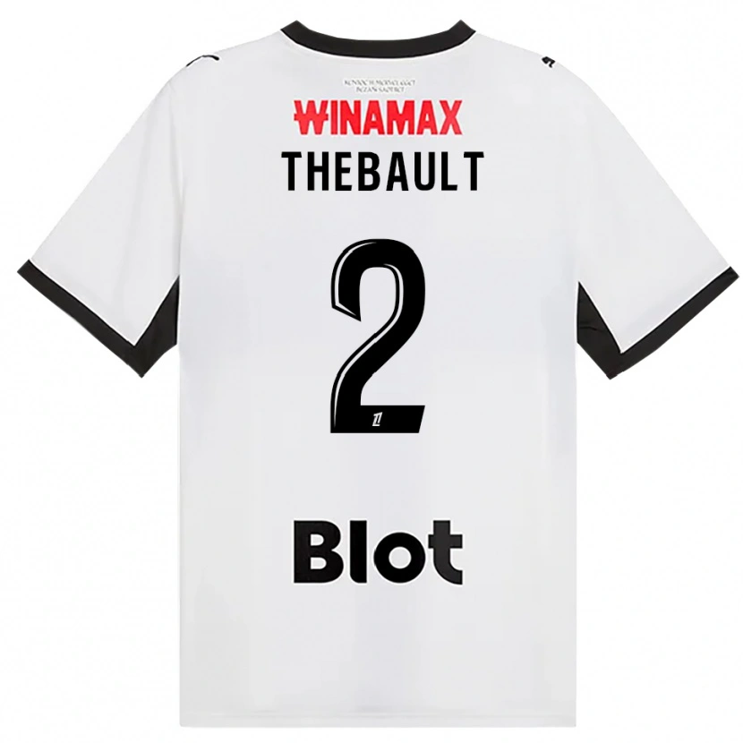 Danxen Barn Yaël Thébault #2 Svart Vit Röd Bortatröja Matchtröjor 2026/27 Tröjor T-Tröja