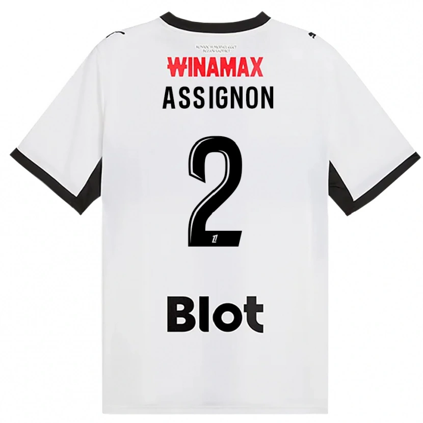 Danxen Barn Kenny Assignon #2 Svart Vit Röd Bortatröja Matchtröjor 2026/27 Tröjor T-Tröja