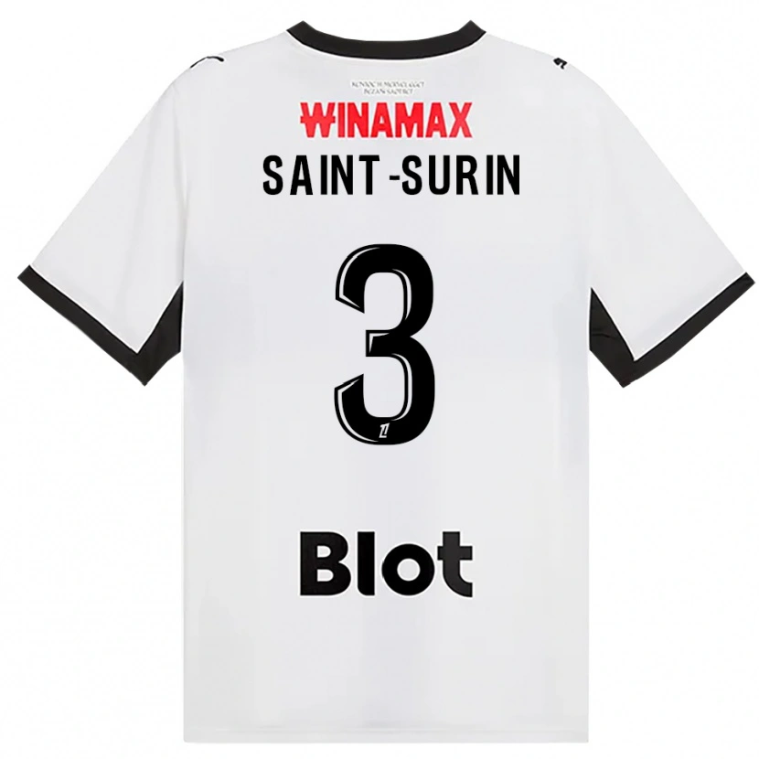 Danxen Barn Rio Saint-Surin #3 Svart Vit Röd Bortatröja Matchtröjor 2026/27 Tröjor T-Tröja