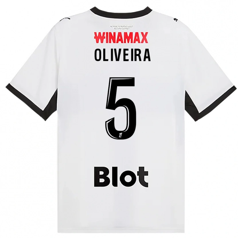 Danxen Barn Gonçalo Oliveira #5 Svart Vit Röd Bortatröja Matchtröjor 2026/27 Tröjor T-Tröja