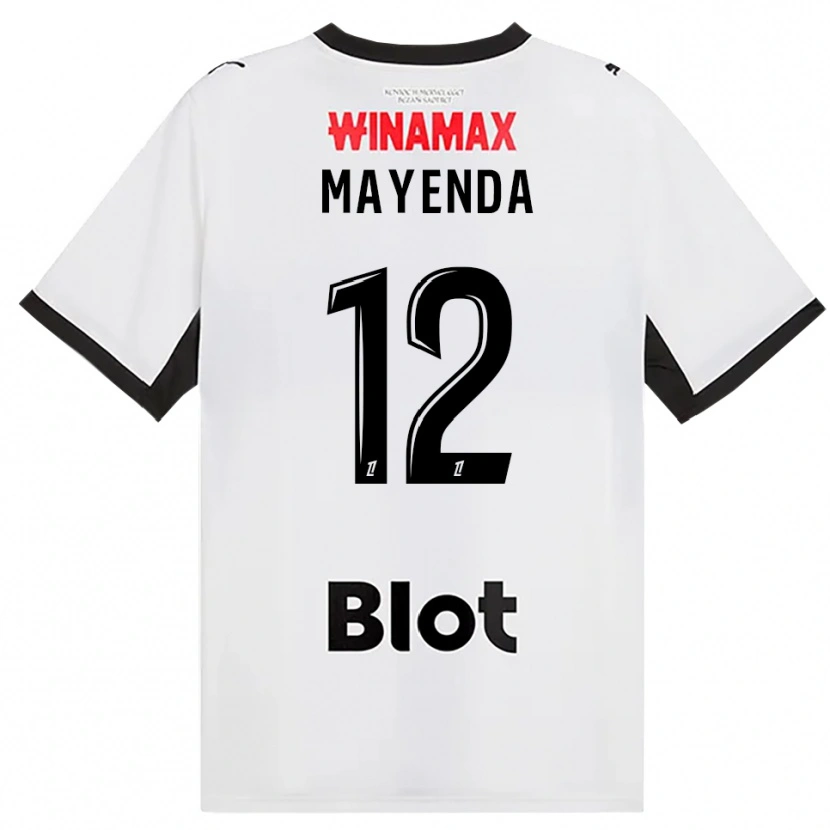 Danxen Barn Eliezer Mayenda #12 Svart Vit Röd Bortatröja Matchtröjor 2026/27 Tröjor T-Tröja