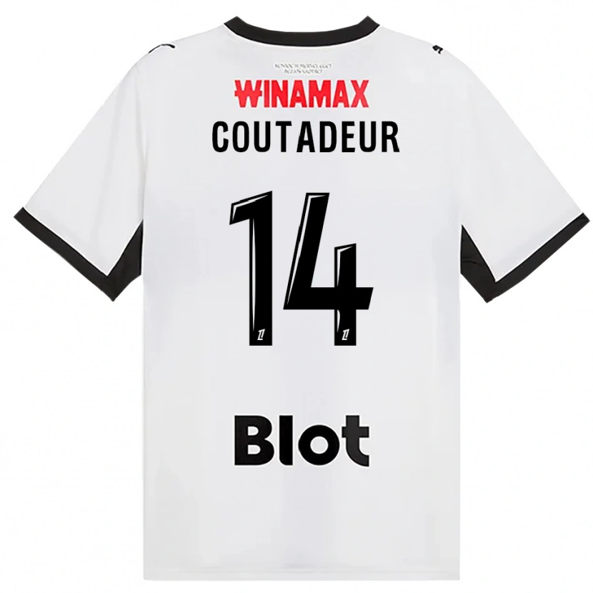 Danxen Barn Diego Coutadeur #14 Svart Vit Röd Bortatröja Matchtröjor 2026/27 Tröjor T-Tröja