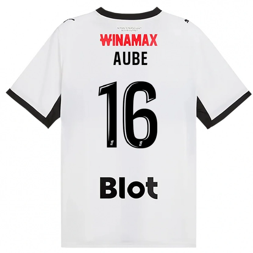 Danxen Barn Yanis Aube #16 Svart Vit Röd Bortatröja Matchtröjor 2026/27 Tröjor T-Tröja