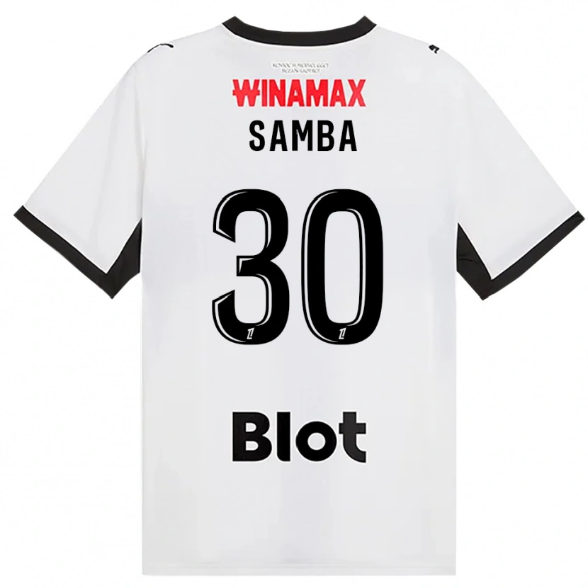 Danxen Barn Brice Samba #30 Svart Vit Röd Bortatröja Matchtröjor 2026/27 Tröjor T-Tröja