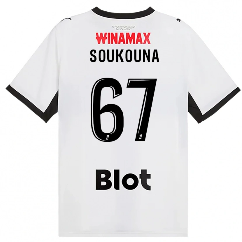 Danxen Barn Isiaka Soukouna #67 Svart Vit Röd Bortatröja Matchtröjor 2026/27 Tröjor T-Tröja